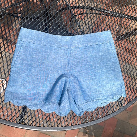 LOFT Riviera blue scalloped short - Picture 1 of 6